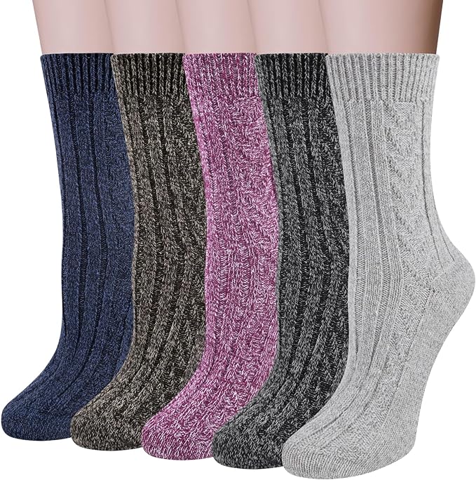 Calcetines de senderismo de lana merino para clima frío, calcetines  térmicos cálidos para botas de invierno